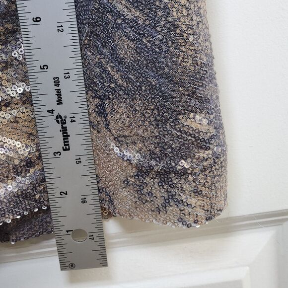 Muse Gold Silver Purple Sequin Bodycon Mini Cocktail Dress Size 6 - Picture 11 of 14